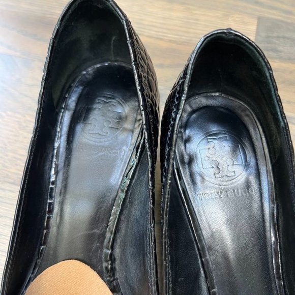 EUC Tory Burch Crocodile Embossed Ballet Flats - Picture 4 of 7